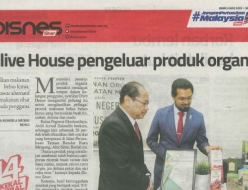 Olive House Menerima Pengiktirafan Pensijilan Makanan Organik
